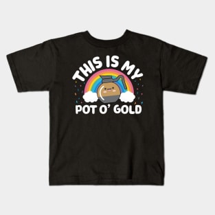 This Is My Pot O' Gold Kawaii Coffee Kids T-Shirt